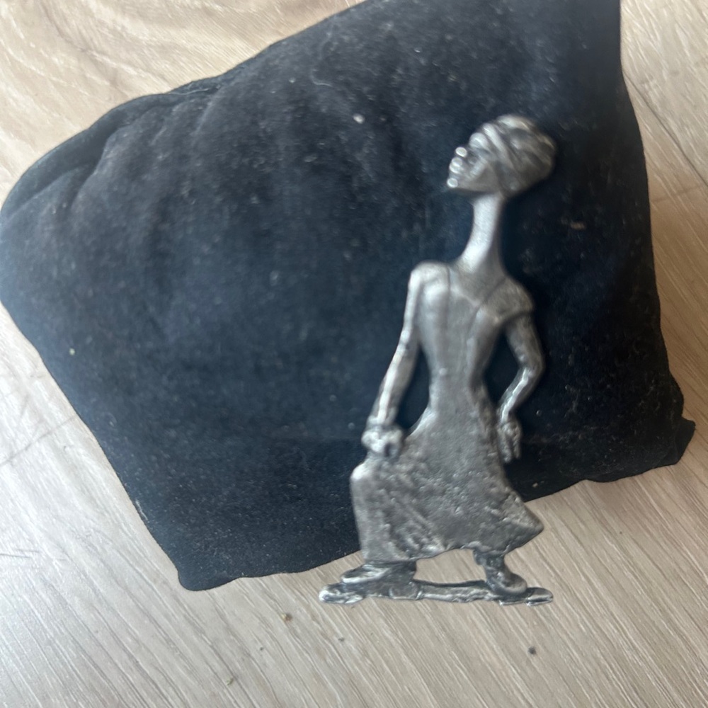 Silver Figurine Brooch View 4